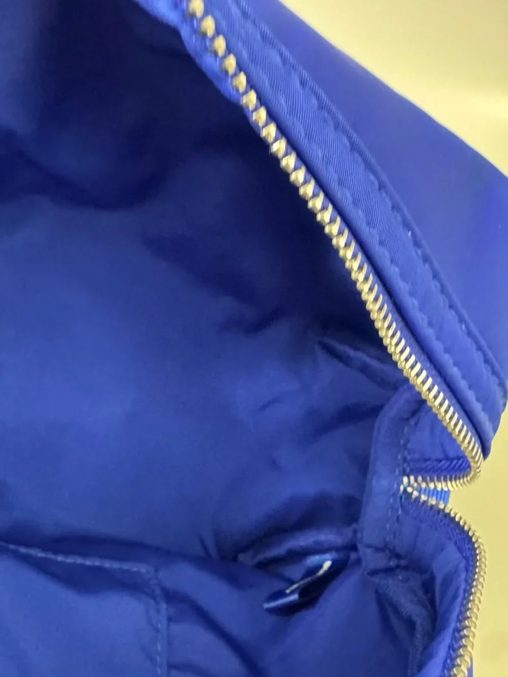 Blue Burberry Toiletry Cosmetic Pouch Travel Case Bag with Handle ~ Royal Blue